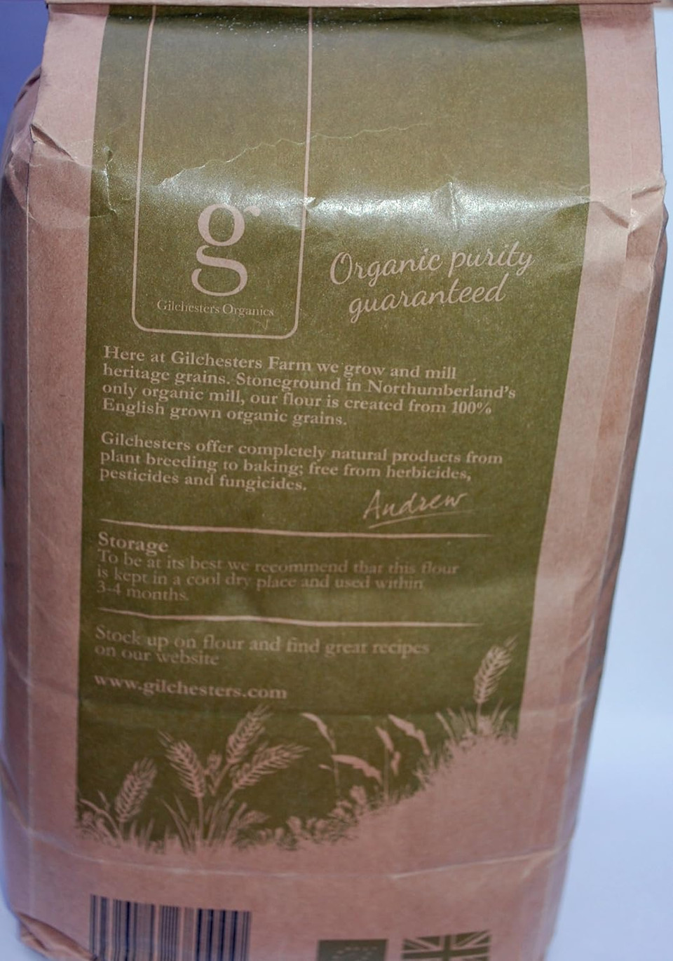 Gilchesters Organic Wholewheat Strong Flour 1.5Kg