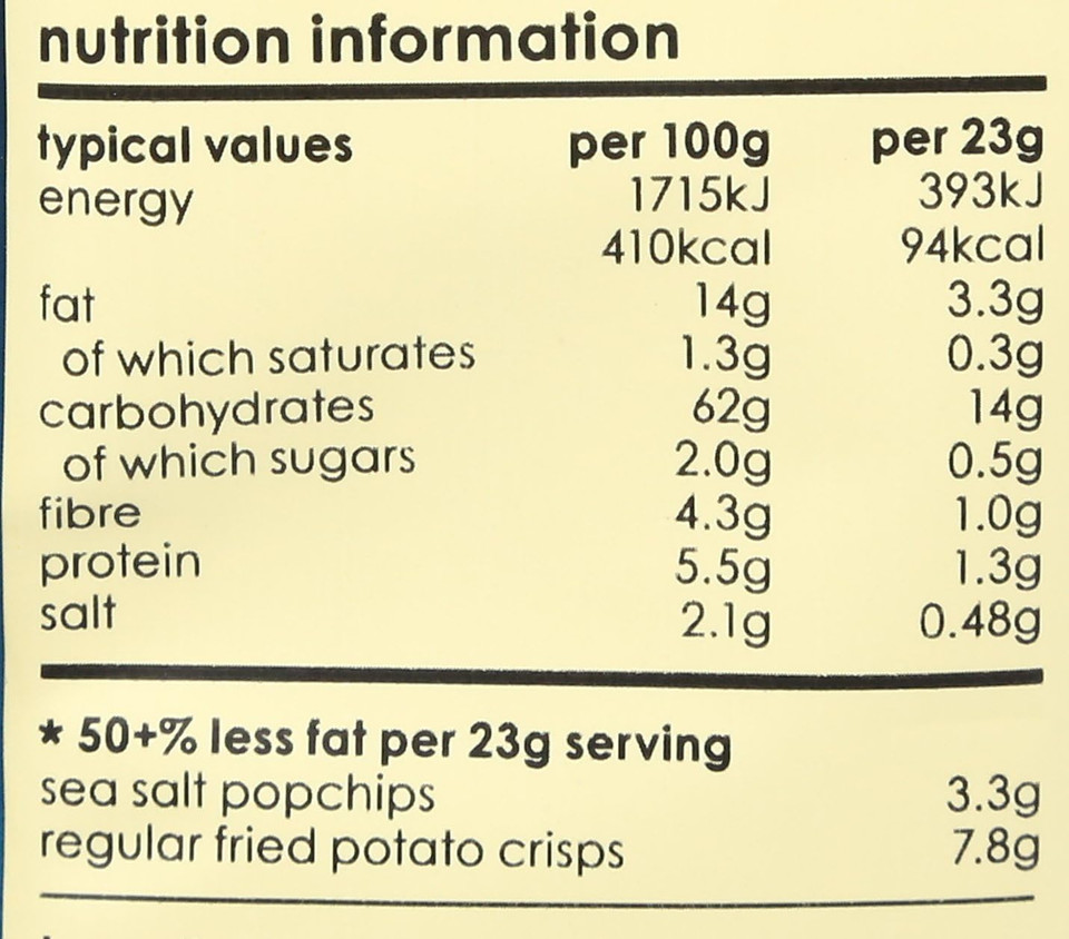 popchips Sea Salt Chips, 85g