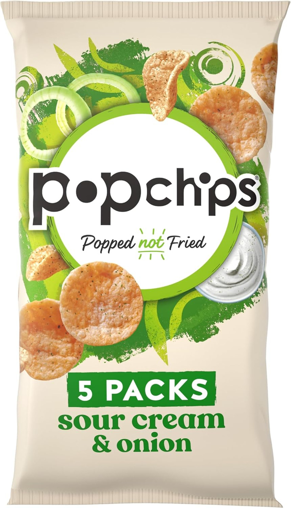 popchips - Sea Salt Potato Crisps, 23g (Pack of 24) - Popped not Fried, No Artificial Flavours or Colours, Suitable for Vegans