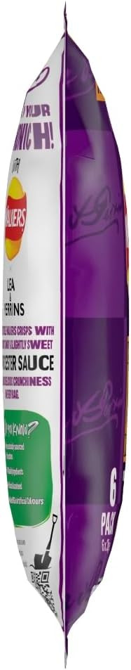 Walkers Lea & Perrins Worcester Sauce Grab Bag Crisps 45g (Case of 32)