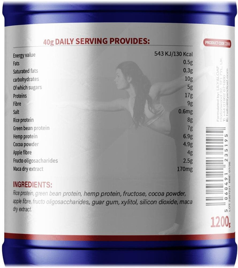 Acti-Fit Super Protein with Fibre | Plant-Based Protein, Including Amino acids from Beans, Seeds and Grain | Organic & Suitable for Vegans | 30-Day Supply | 1200g