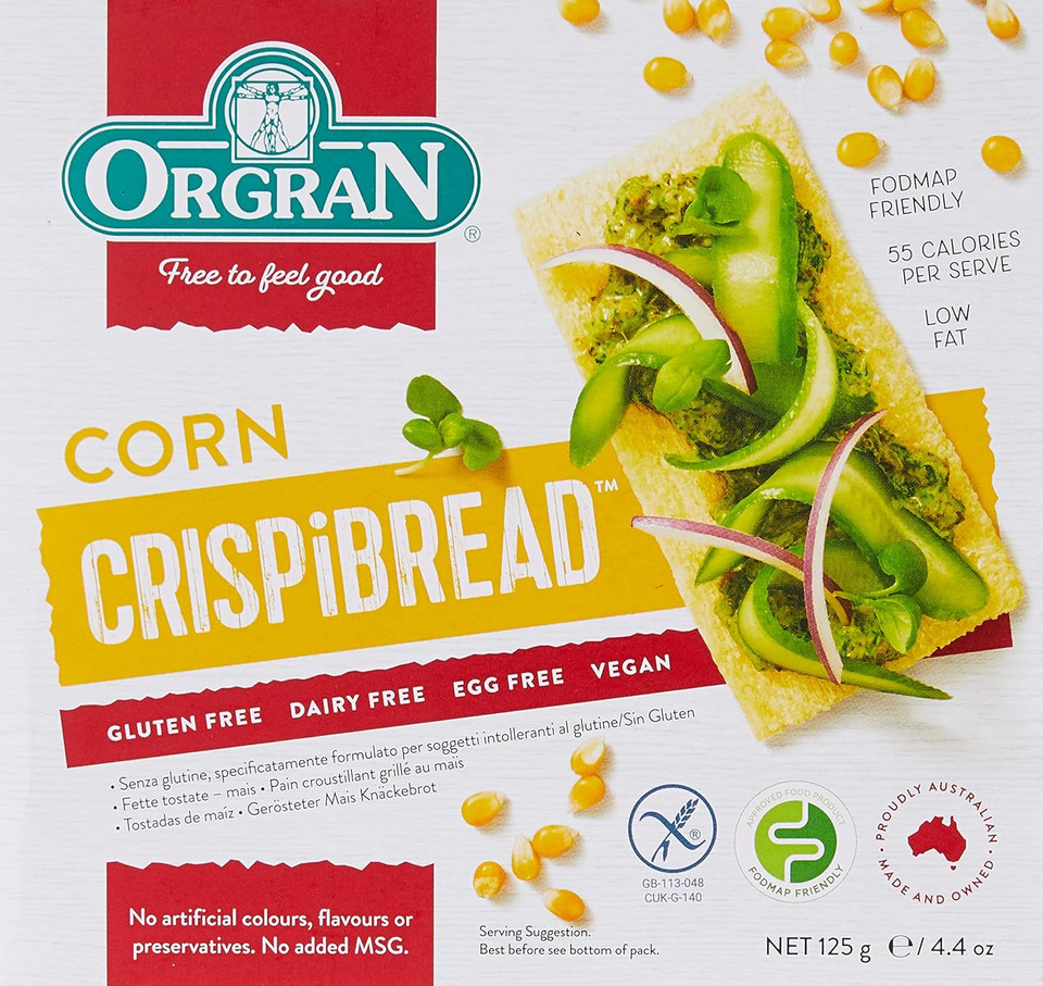 Orgran | Toasted Corn Crispbread | 1 X 125G