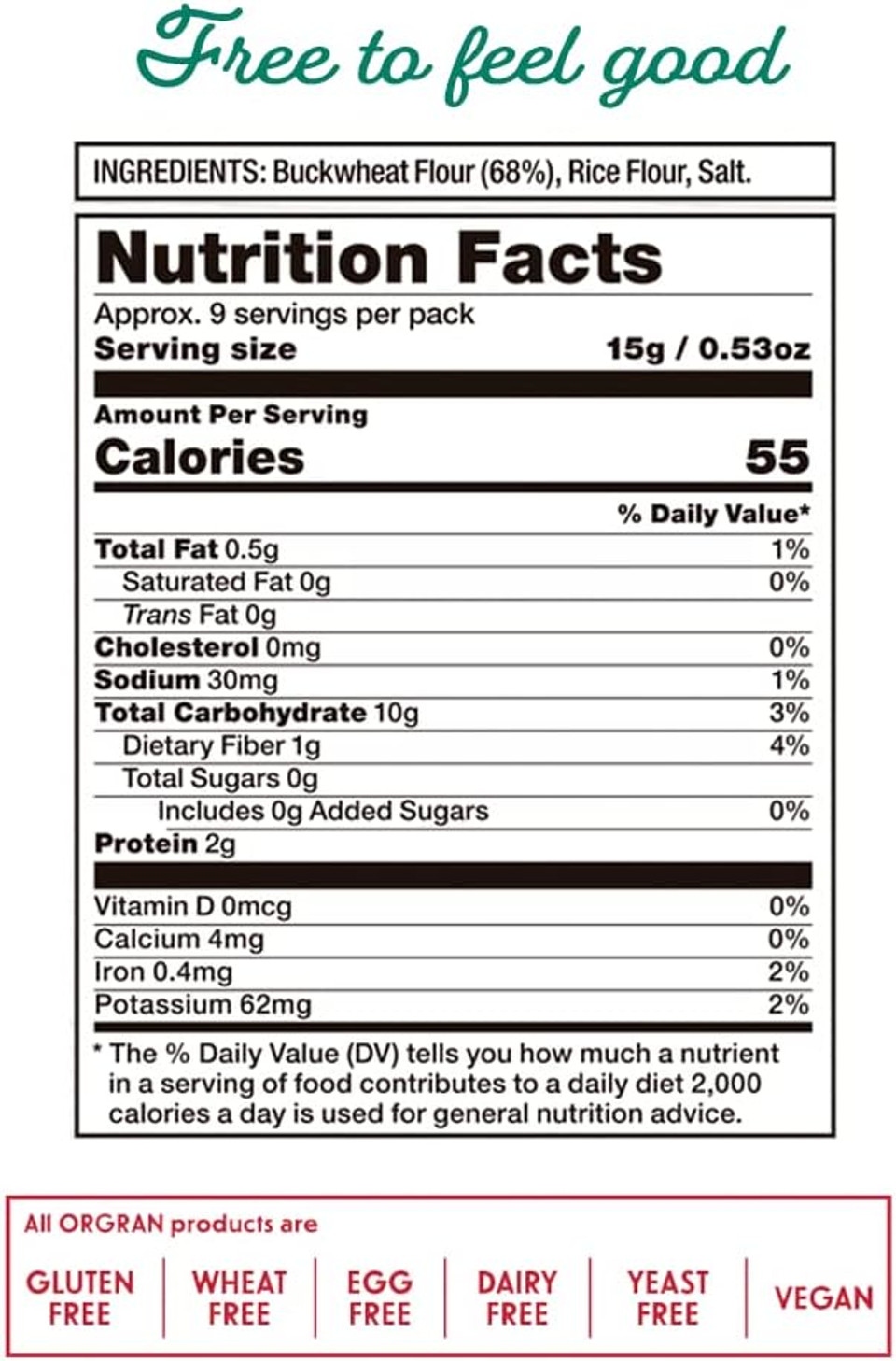 Orgran Gluten Free Buckwheat Crispbread 125g