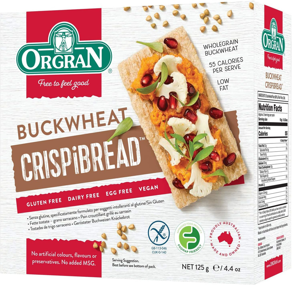 Orgran Gluten Free Buckwheat Crispbread 125g