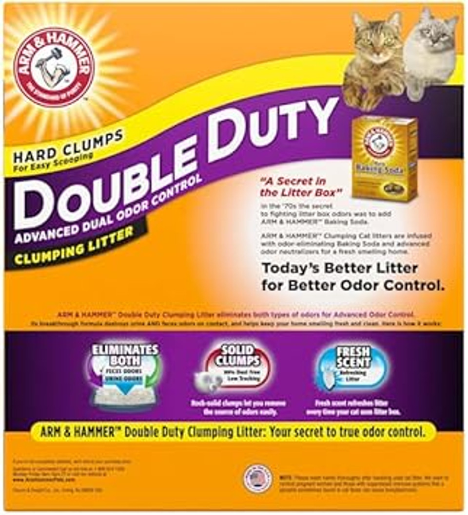 Arm & Hammer Double Duty Clumping Litter for Cats, 29 lbs