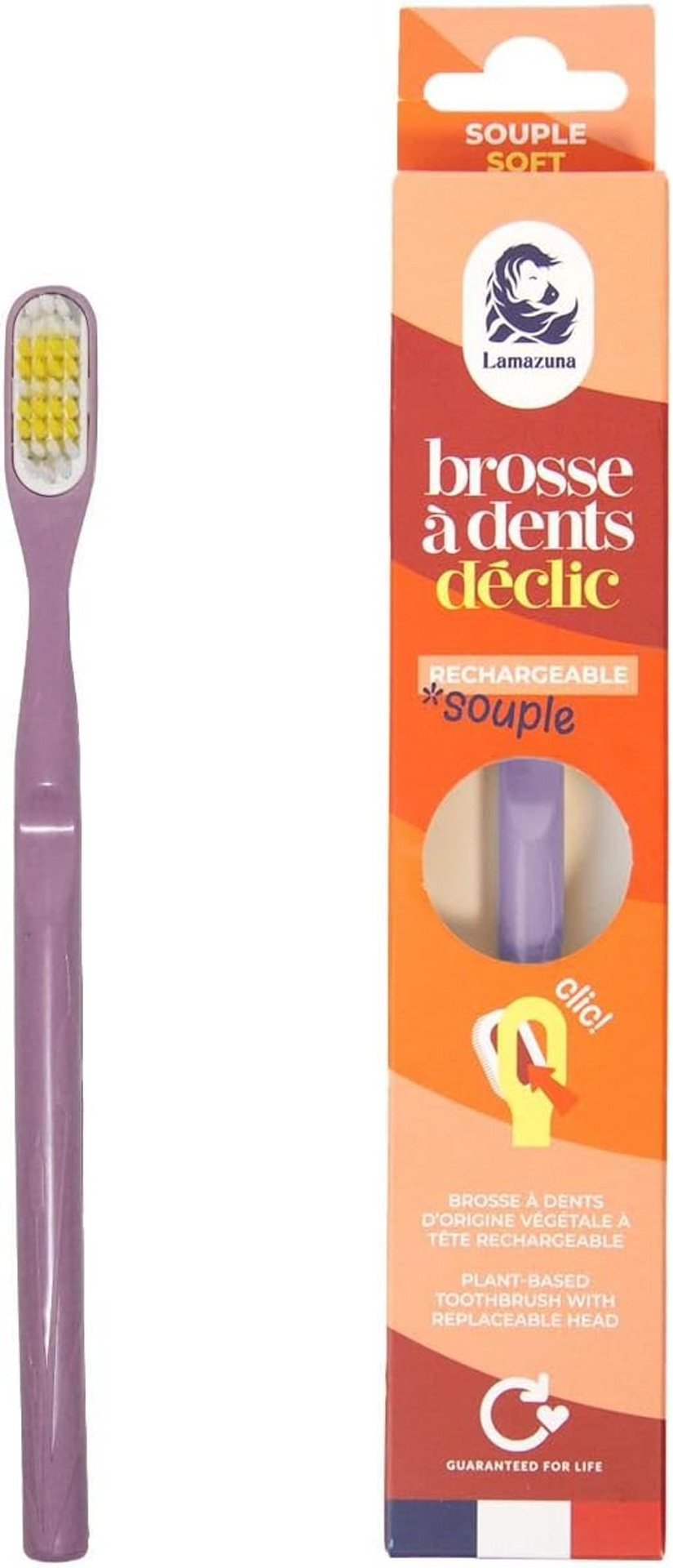 Lamazuna Replaceable-head toothbrush - Soft - Purple