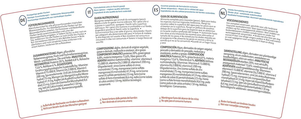 Vitalis Marine Algae Flakes Large 250g Fish Food