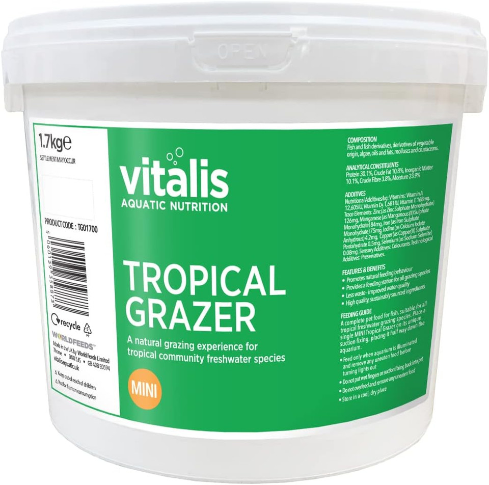 Vitalis Tropical Grazer Mini 1.7kg Fish Food