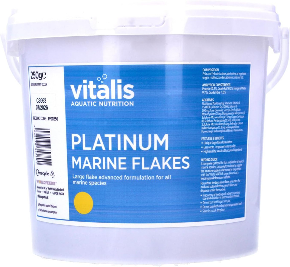 Vitalis Platinum Marine Flakes 250g Fish Food