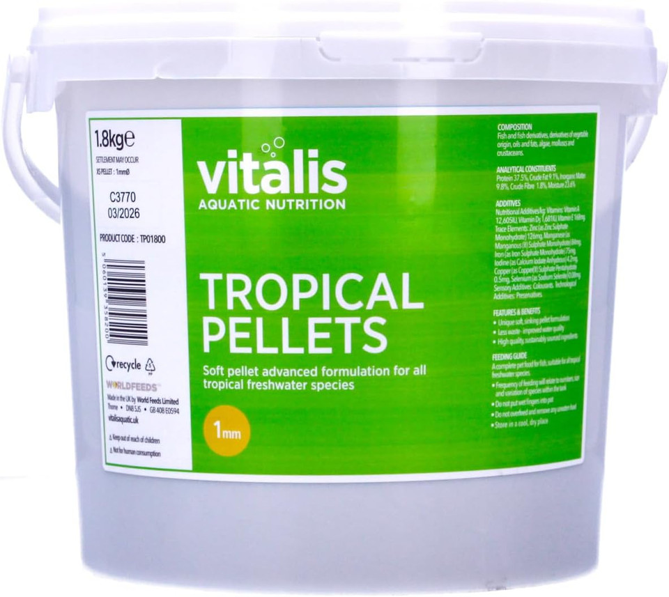 Vitalis Tropical Pellets XS 1.8kg Fish Food