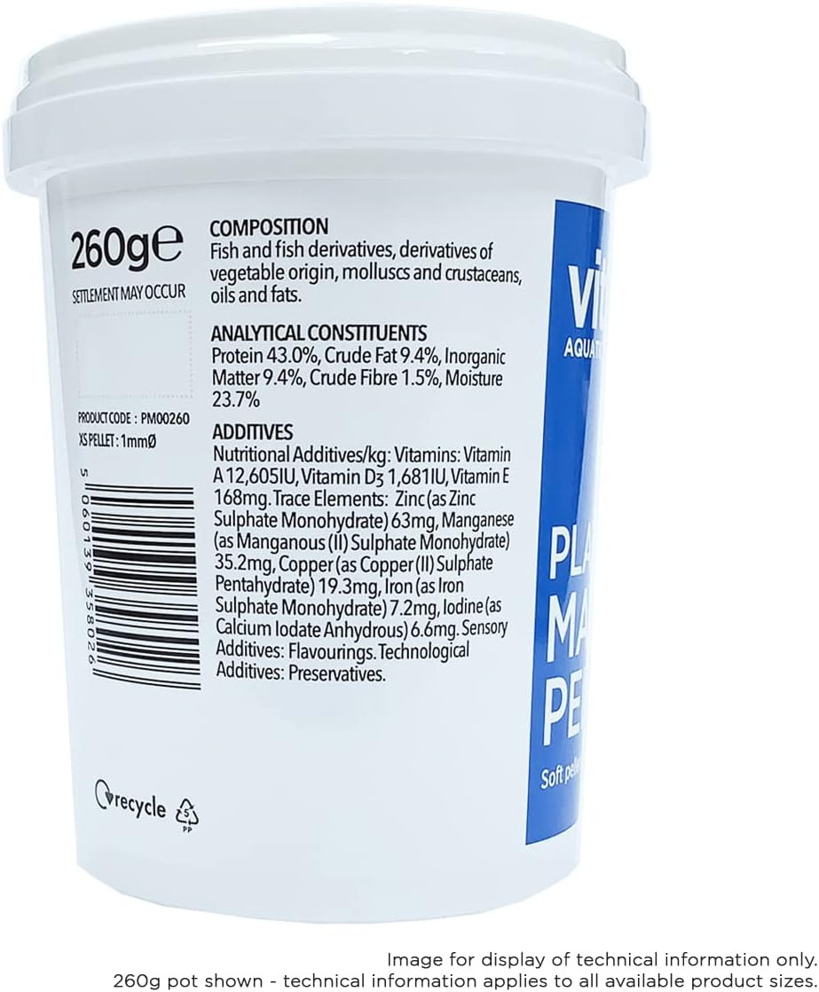 Vitalis Platinum Marine Pellets XS (1mm) 1.8kg Fish Food