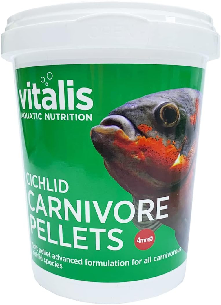 Vitalis Cichlid Carnivore Pellets Tropical Fish Food (4mm) 300g