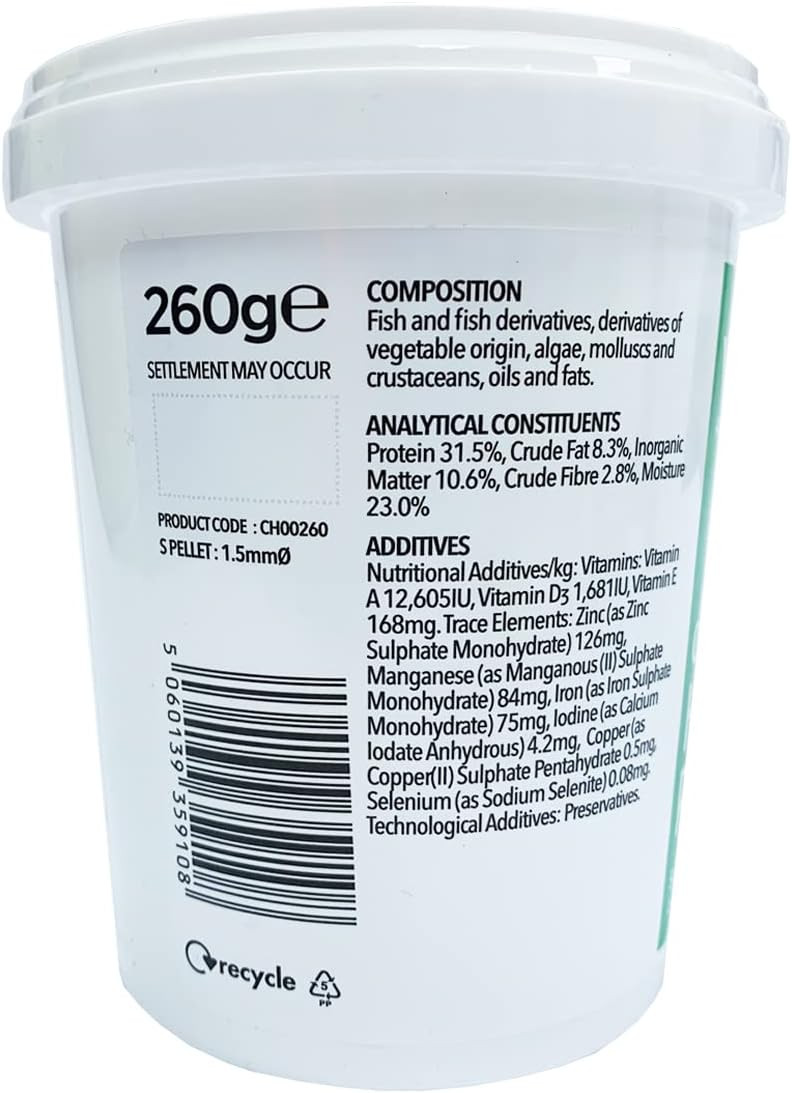 Vitalis Cichlid Herbivore Pellets Tropical Fish Food 260g