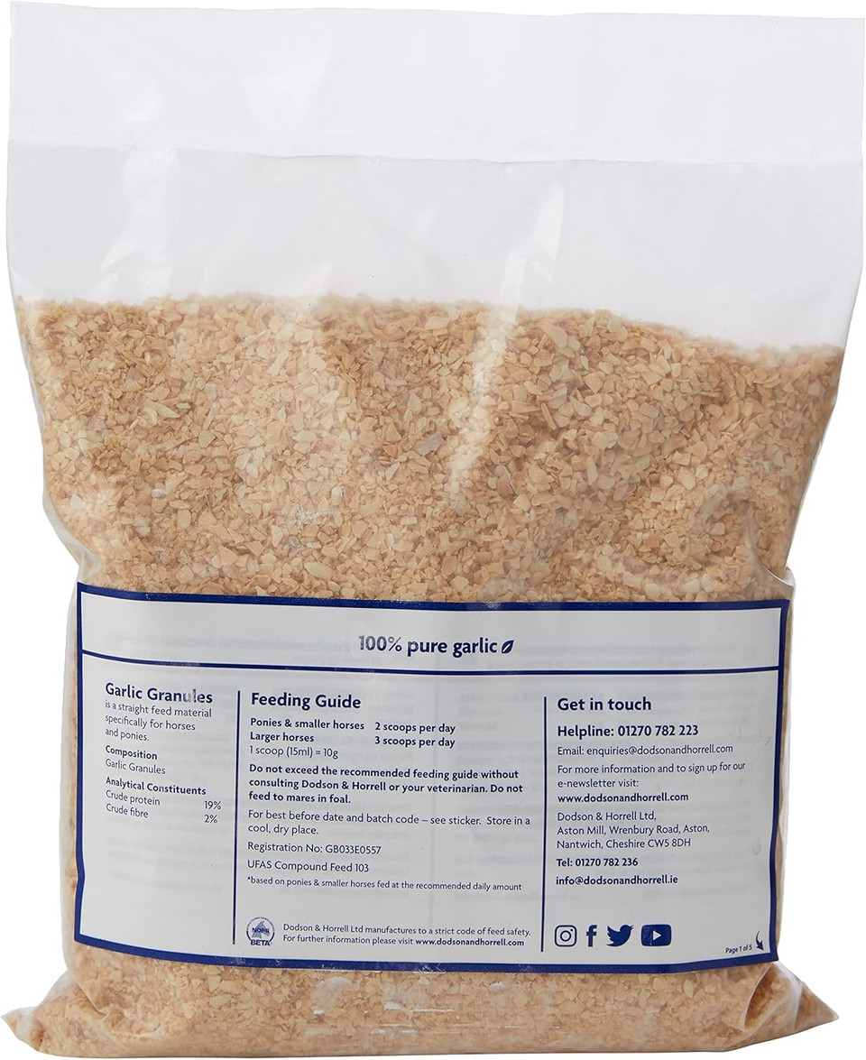 Dodson & Horrell Garlic Granules for Horses, 1.5 kg