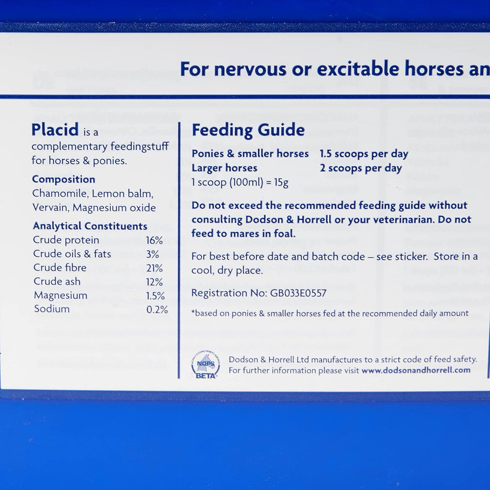 Dodson & Horrell Placid Horse Supplement 1kg