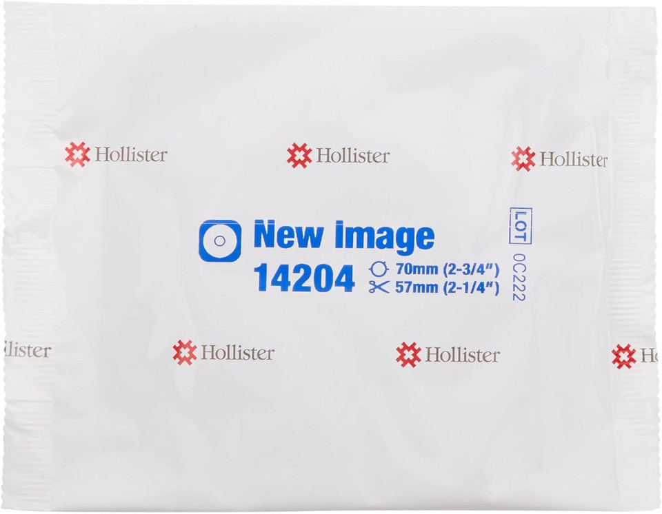 Hollister New Image Cut-To-Fit Flexwear Skin Barrier With Tape - Floating Flange - Flang: 2-3/4", Cut Up To: 2-1/4", Blue - Box Of 5