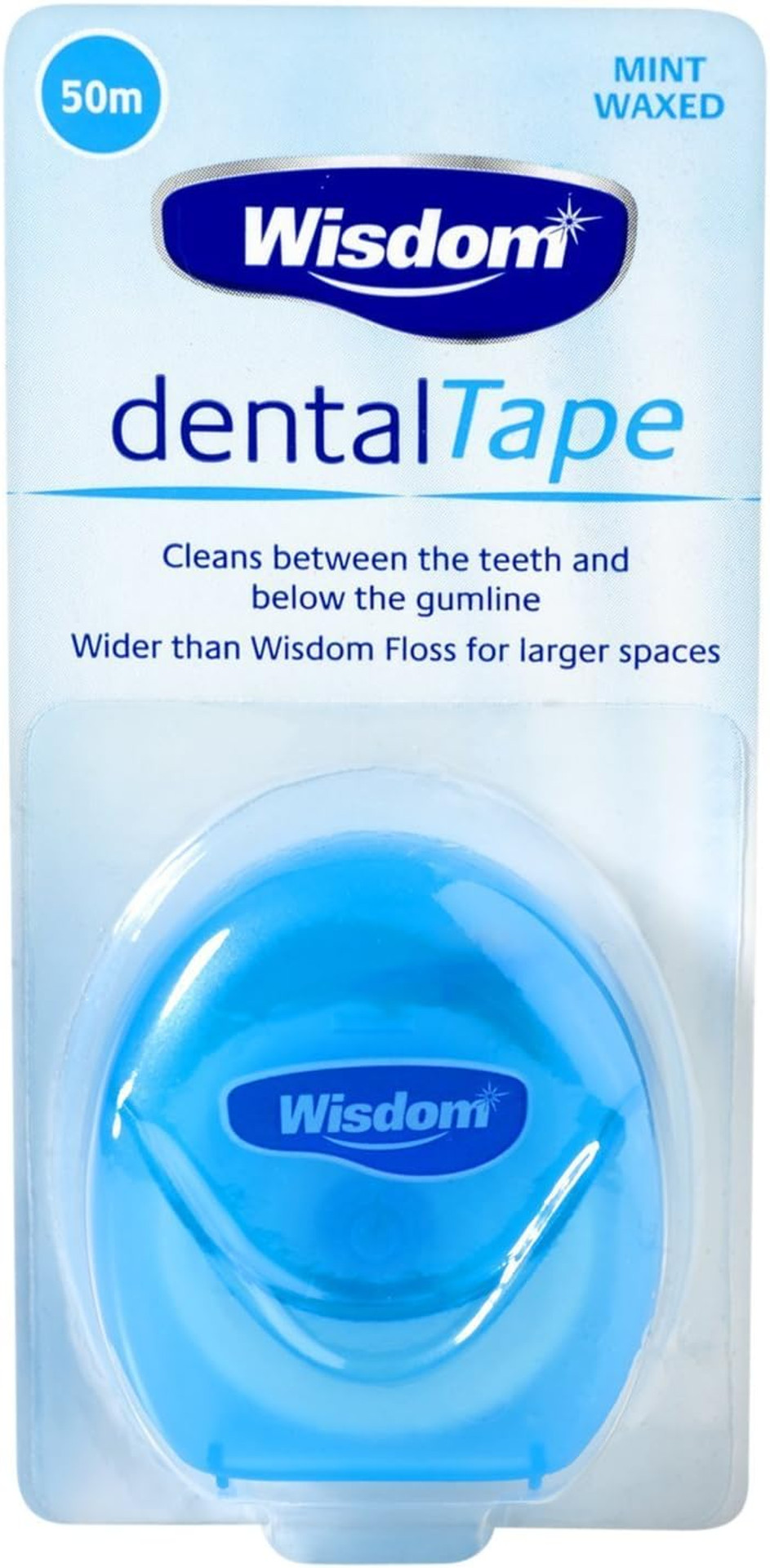 Wisdom Dental Tape Mint Waxed (50m) - Pack of 6