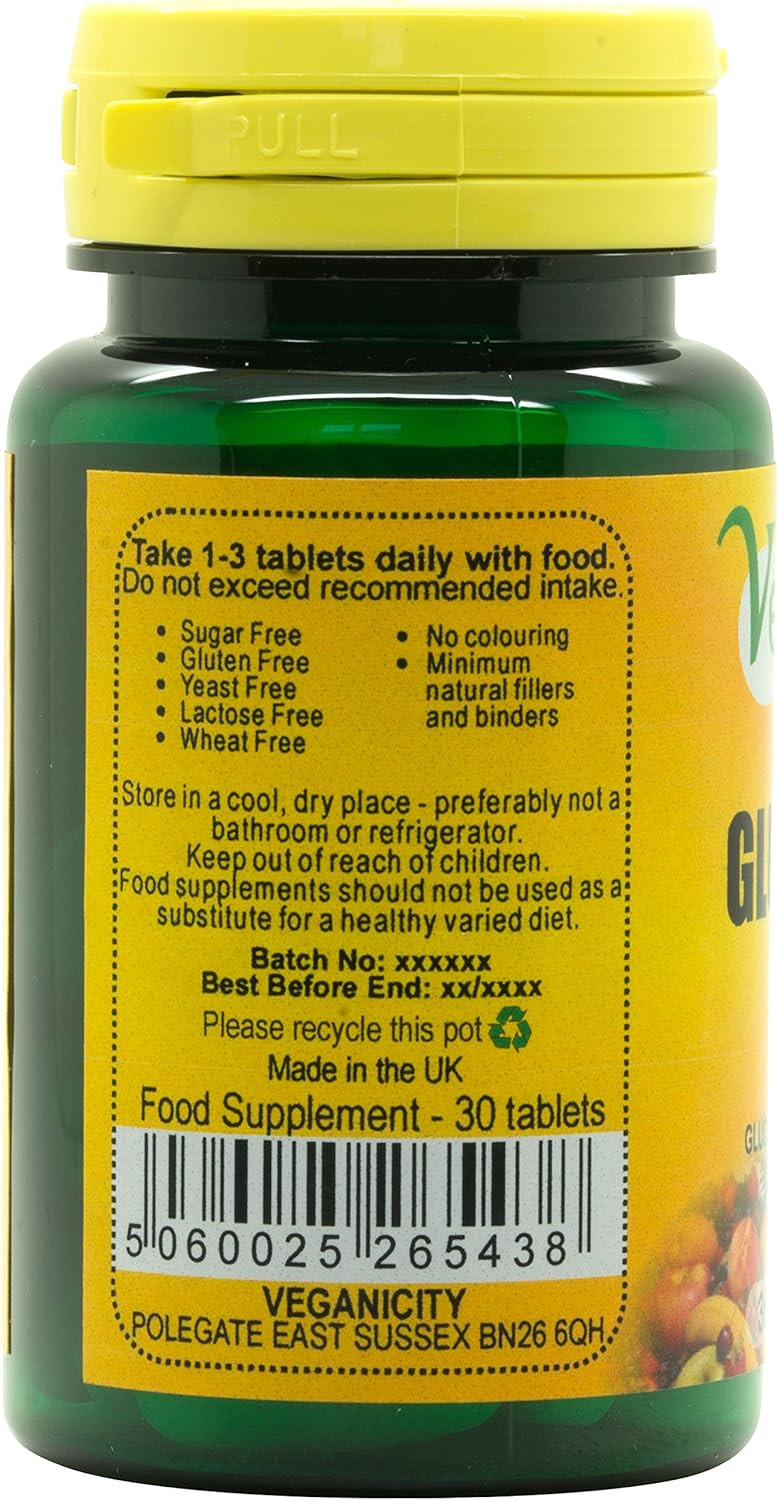 Veganicity Glucosamine HCL + MSM : Joint Health Combination : 30 Tablets, in a Planet-Friendly 99% Recycled Pot