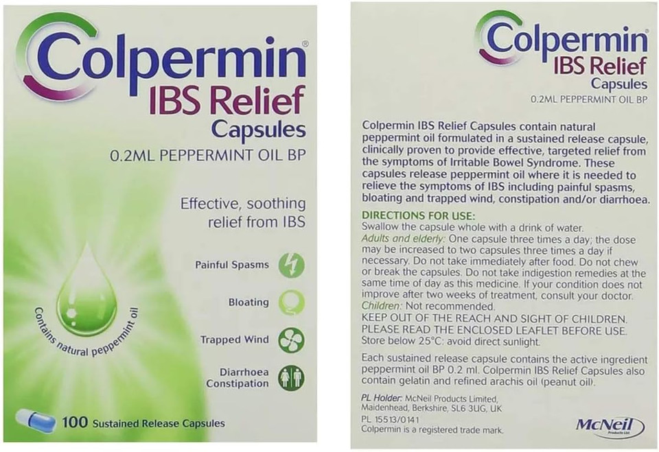 2 x COLPERMIN IBS RELIEF (100 CAPSULES)