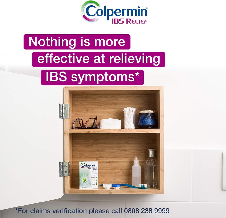 Colpermin IBS Relief - Peppermint Oil Capsules for Irritable Bowel Syndrome  Colpermin Capsules - 100 Pack