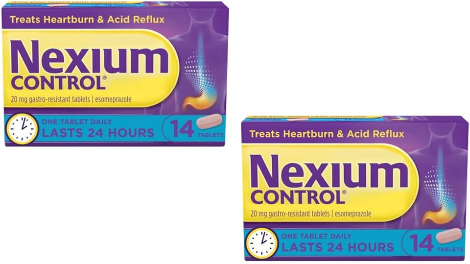 Nexiumm Control Heartburn and Acid Reflux Relief Tablets, 28 Count (14 x 2)