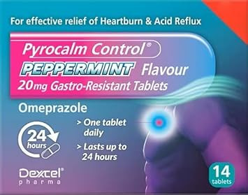 Pyrocalm Control Peppermint Flavour 20mg Gastro-Resistant Tablets Pack of 1