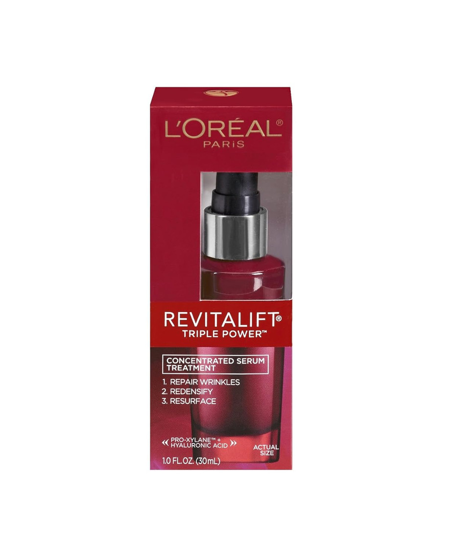 L'Oreal Paris Revitalift Triple Power Anti-Aging Concentrated Face Serum, Hyaluronic Acid And Pro-Xylane, Reduces Wrinkles 1 Oz1 Fl Oz (Pack Of 1)