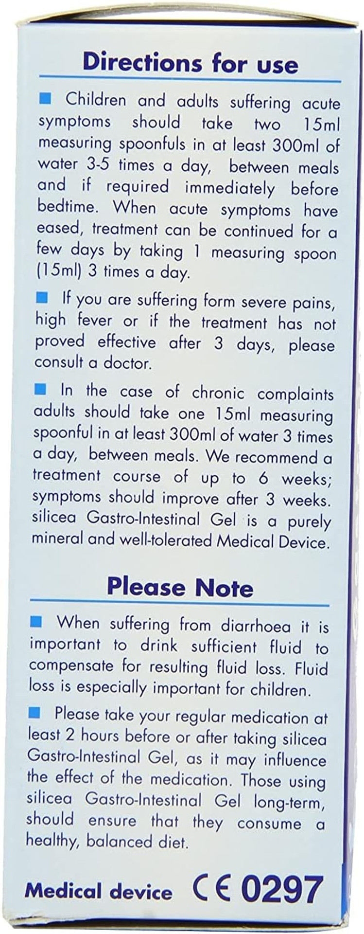 Hubner Silicea Gastrointestinal Gel Stomach ache, Flatulence, Nausea, Vomiting, Diarrhoea and Heartburn 200ml (Twin Pack)