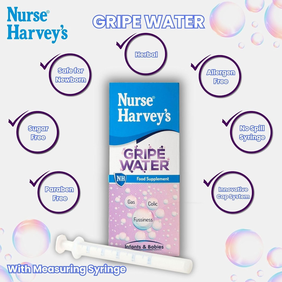Nurse Harvey's Gripe Water 145ml (Natural Colic, Gas, Wind Relief)