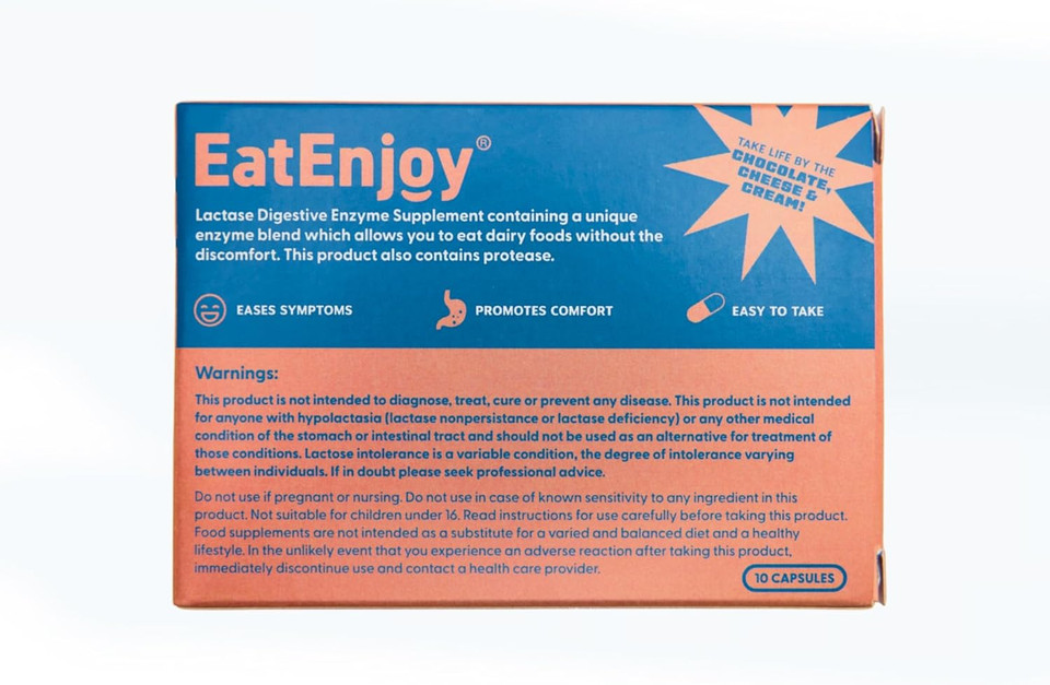EatEnjoy Dairy Digestive Enzyme Supplement | 10 Capsules