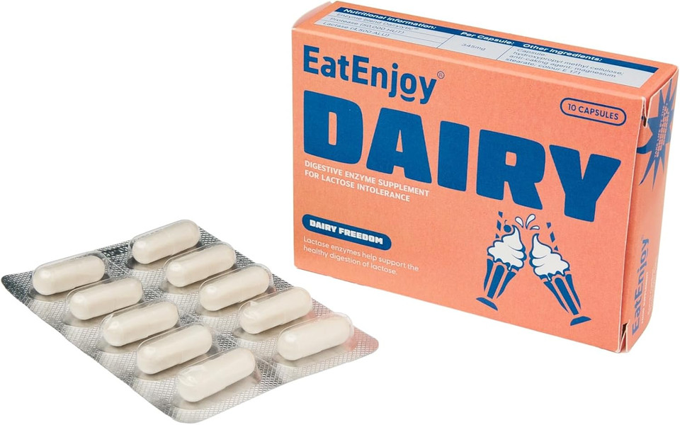 EatEnjoy Dairy Digestive Enzyme Supplement | 10 Capsules