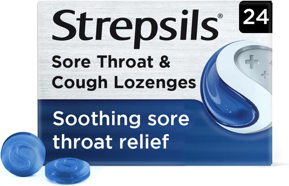 Strepsils Sore Throat & Cough Lozenges, 24s, Gluten Free, Sore Throat and Dry Cough Relief, Fights Infection, Works in 5 Mins (Pack of 3)