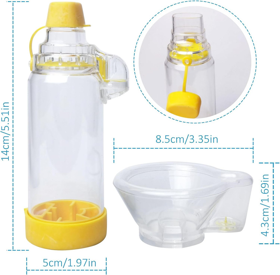 Inhaler Spacer Chamber for Kids, Aerosol Chamber Come with Mask, Sterile in Sealed Package