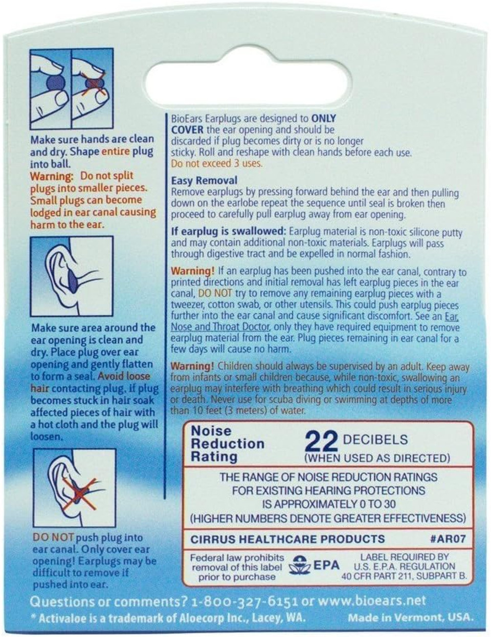 Bio Ears Soft Silicone EarPlugs Protection 3 Pairs/Pack - 12 Pairs (4 Packs)