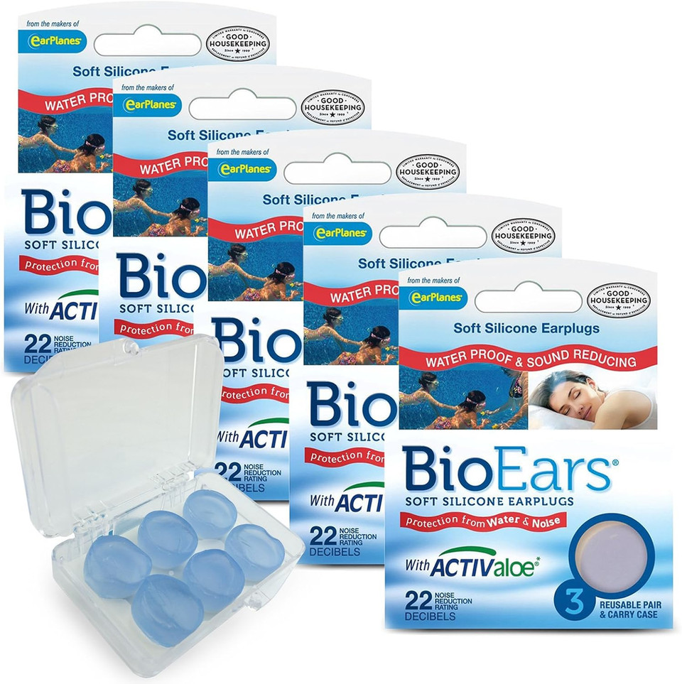 Bio Ears Soft Silicone Earplugs Multi Pack (5 Pack (15 Pairs))