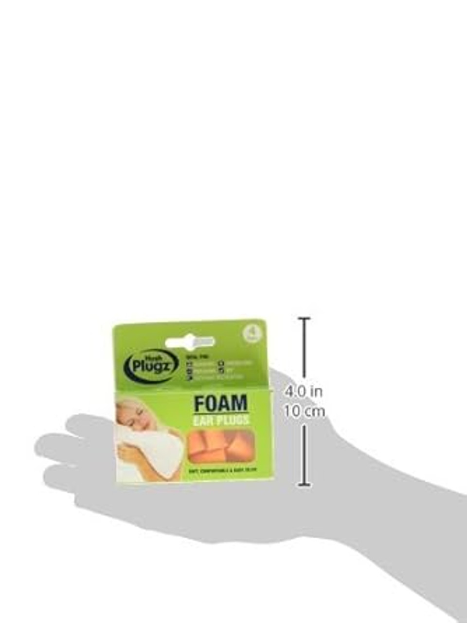 Hush Plugz 3920 Foam Earplugs (Pack of 4)