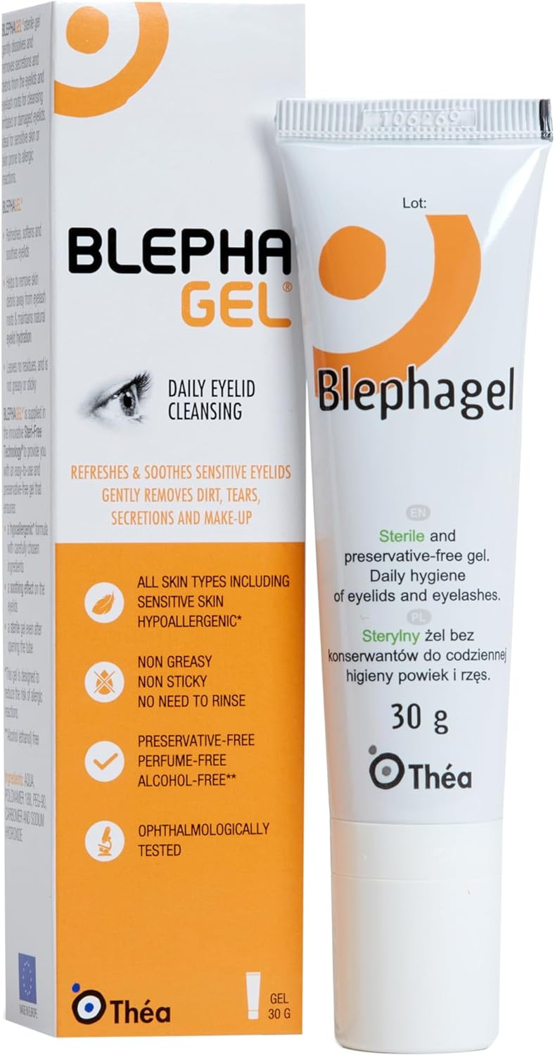 Allergy Season Eye Care Bundle - Blephagel Daily Eyelid Cleansing Gel, Gentle Cleanser for Sensitive Eyelids, 30g & Zaspray Dry Eye Relief Spray, Soothes and Hydrates Itchy, Red Eyes, 10ml