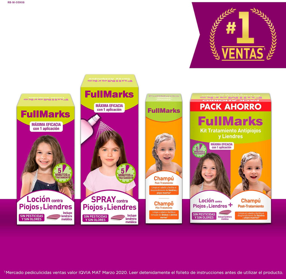 FULLMARKS Antipiojos y Liendres Champú 100ML + Loción 150ML