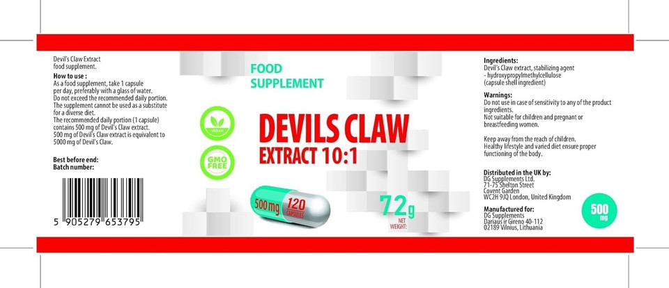 Hepatica Devils Claw 10:1 Extract  5000mg Equivalent | 120 Vegan Capsules | High-Strength Joint & Anti-Inflammatory Support | Natural Aches & Mobility Relief Supplement