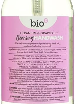 Bio-D Hand Sanitiser Geranium 500ml X 3 (Pack of 3)