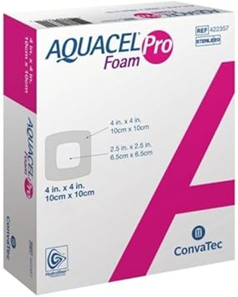 Aquacel Foam Pro Adhesive Silicone Foam Dressings 10 cm x 10 cm x 10