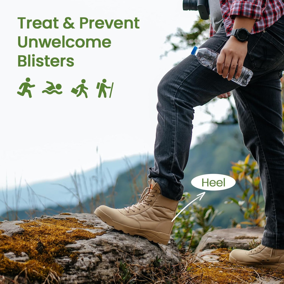 24 Pieces Blister Plasters for Feet - Hydrocolloid Plasters, Blister Plaster, Blister Cushions, Blister Bandages, Blister Prevention, Foot Treatment, Heal Fast (Bukihome Triangle Size)