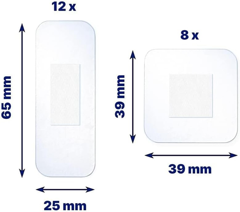 Elastoplast Aqua Protect Plasters - 20 Waterproof Plasters for Swimming/Bathing, Strong Adhesion, Flexible and Breathable