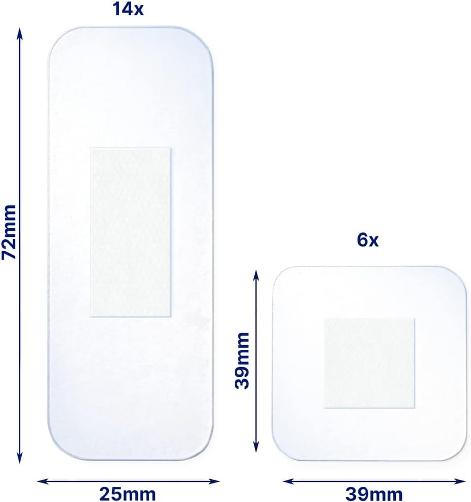 Elastoplast Aqua Protect Plasters - 20 Waterproof Plasters for Swimming/Bathing, Strong Adhesion, Flexible and Breathable