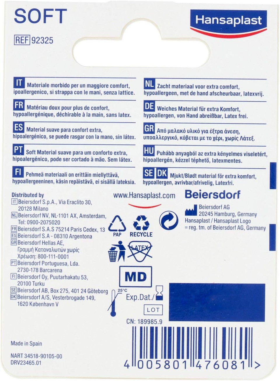 Hansaplast Spool Soft 5Mx2 .5 cm