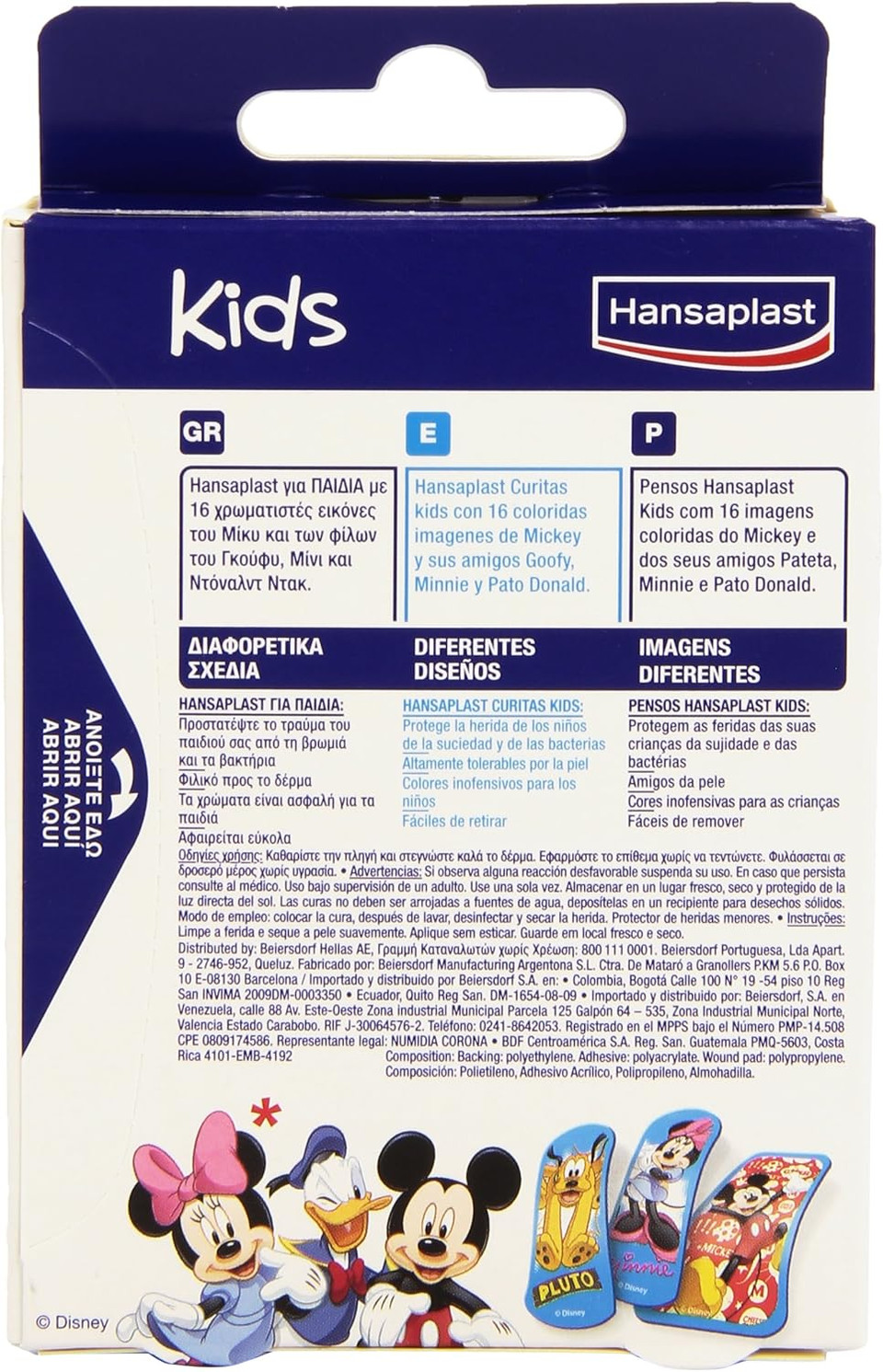 Hansaplast Strips, Design Mickey & Friends  Pack of 16