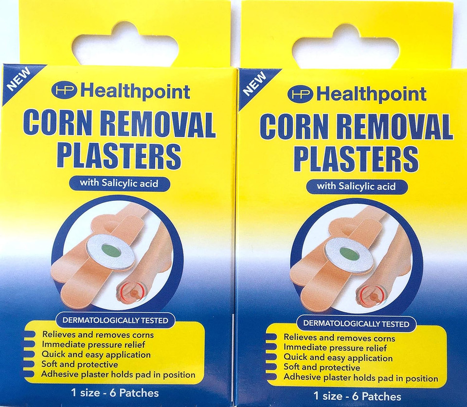Healthpoint Corn Plasters with Salicylic Acid Relieves and Removes Corns 1 Size 12 Patches Total