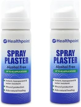 Healthpoint - Spray Plaster Transparent Film Graze Cuts - Alcohol Free - 40ml - Two Pack