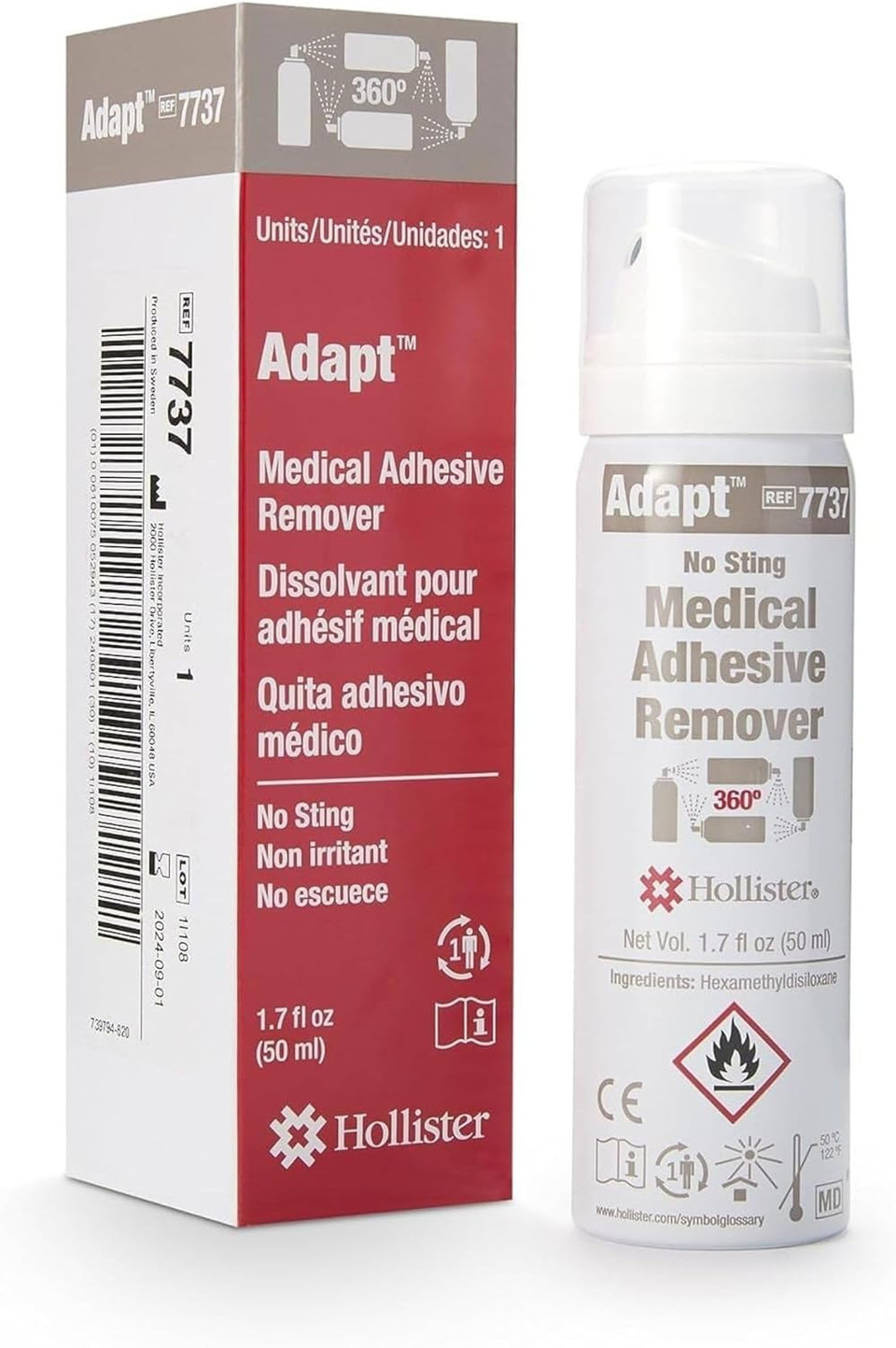 Adapt Adhesive Remover Spray 50 mL 7737, 1 Ct