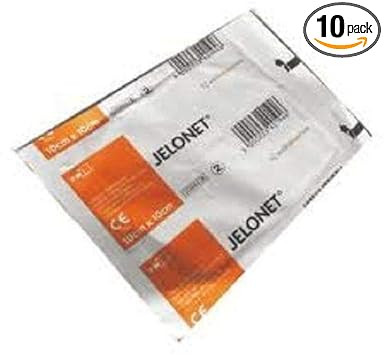 Smith & Nephew Jelonet Paraffin Gauze Dressing, 10cm x 10cm, Pack of 10